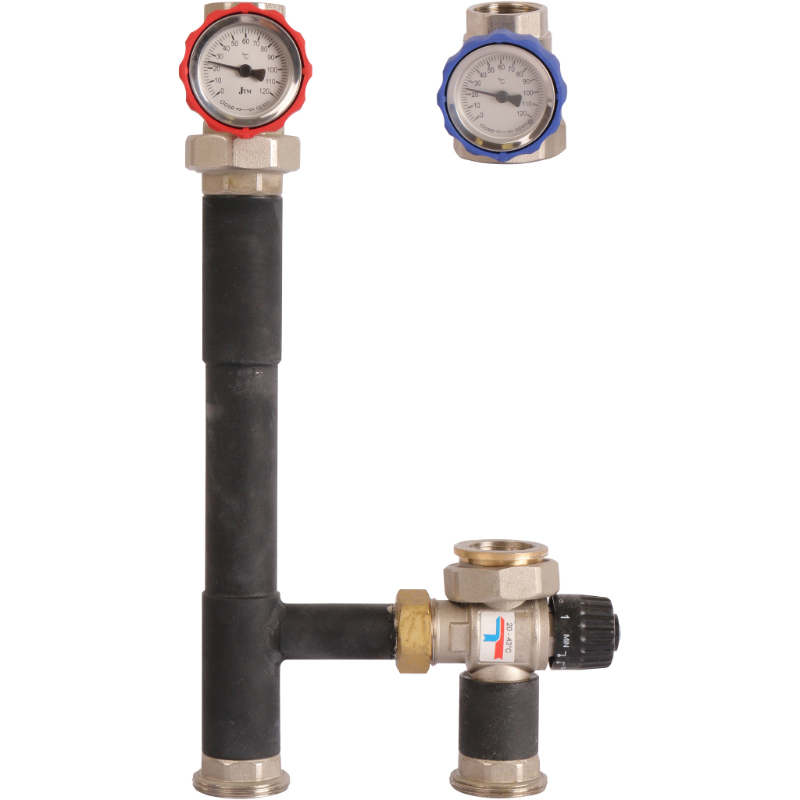 Насосная группа (быстрого монтажа) с термосмесительным клапаном 1" без насоса ROMMER