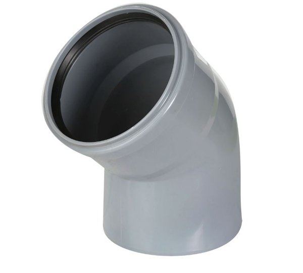 Отвод канализационный внутренний 110 мм/45° Политэк