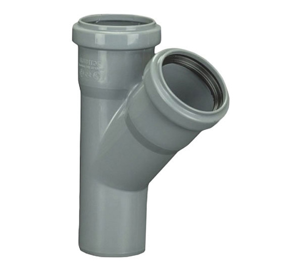 Тройник канализационный внутренний 40x40 мм/45° Политэк